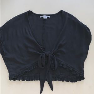 O’Neill cropped tie up shirt